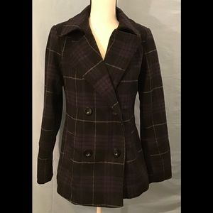 Faded Glory purple plaid blazer
